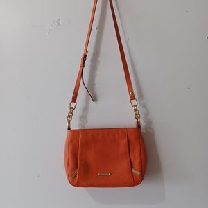 michael kors handbag Orange And Gold adjustable strap 7in. Deep Pre Owned